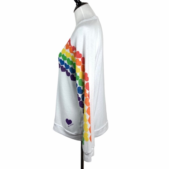 Lauren Moshi Lovie Rainbow Heart Sweatshirt Med? - Picture 7 of 10